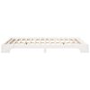 vidaXL Bed Frame White 140 x 210 cm Solid Pine Wood