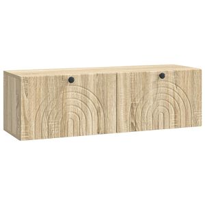 vidaXL Wall-Mounted TV Cabinet Wall-mounted Sonoma Oak 98 x 31 x 30 cm