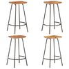 vidaXL Bar Stools 4 pcs Solid Acacia Wood