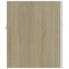 vidaXL Sink Cabinet with Built-in Basin White and Sonoma Oak Engineered Wood
