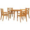 vidaXL 5 Piece Garden Dining Set Solid Wood Acacia