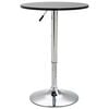 vidaXL Bar Table Black &Oslash;60 cm MDF