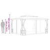 vidaXL Gazebo with Nets 300x400x265 cm Cream