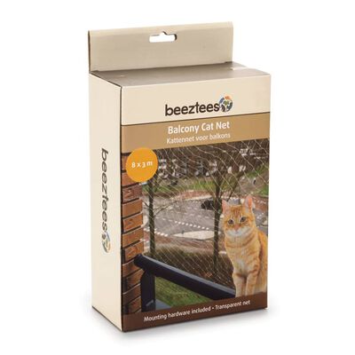 Beeztees Balcony Cat Net Transparent 8x3 m 41084