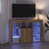 vidaXL Corner LED TV Cabinet Artisan Oak 100x40x68cm Engineered Wood