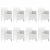 vidaXL Garden Dining Set 9 pcs Light Grey Polypropylene