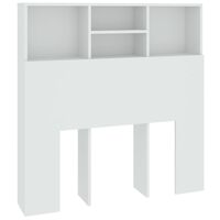 vidaXL Headboard Cabinet White 100x19x103.5 cm