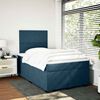 vidaXL Box Spring Bed with Mattress Blue 120x200 cm Velvet