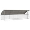 vidaXL Chicken Cage 3 pcs Silver 600 x 200 x 198.5 cm Galvanised Steel