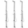 vidaXL Garden Shower with Grey Base 225 cm Stainless Steel