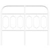 vidaXL Metal Replace Headboard White 120 cm