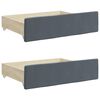 vidaXL Bed Storage Drawers 2 pcs Dark Grey Engineered Wood and Velvet