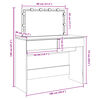 vidaXL Dressing Table with LED Grey Sonoma 100x40x120 cm