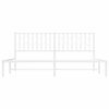vidaXL Metal Bed Frame without Mattress with Headboard White 183x213cm