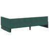 vidaXL Corner Bed Frame Dark Green 90 cm x 200 cm Velvet