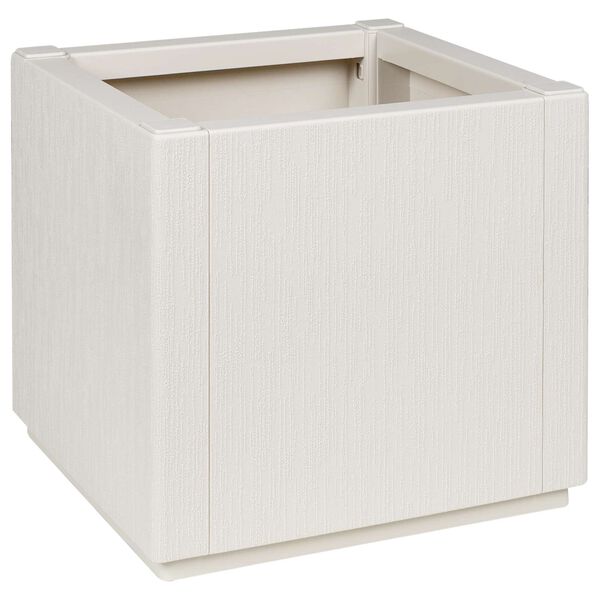 vidaXL Flower Box White 36 x 36 x 35 cm Plastic