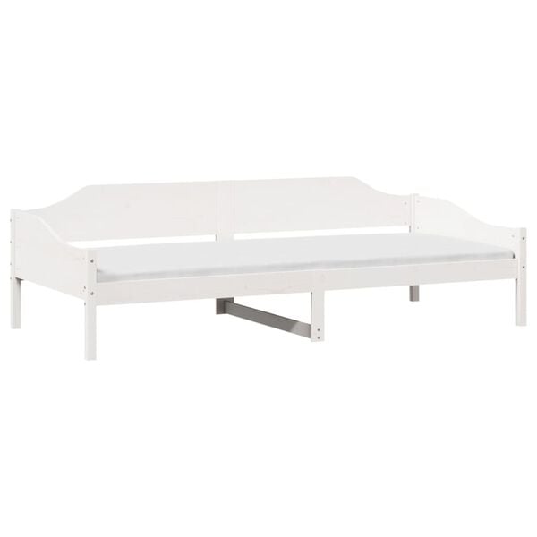 vidaXL Bed Frame without Mattress White 90x200 cm Solid Wood Pine