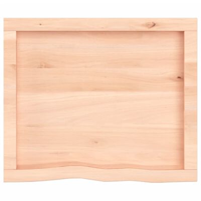 vidaXL Table Top 60x50x(2-4) cm Untreated Solid Wood Oak