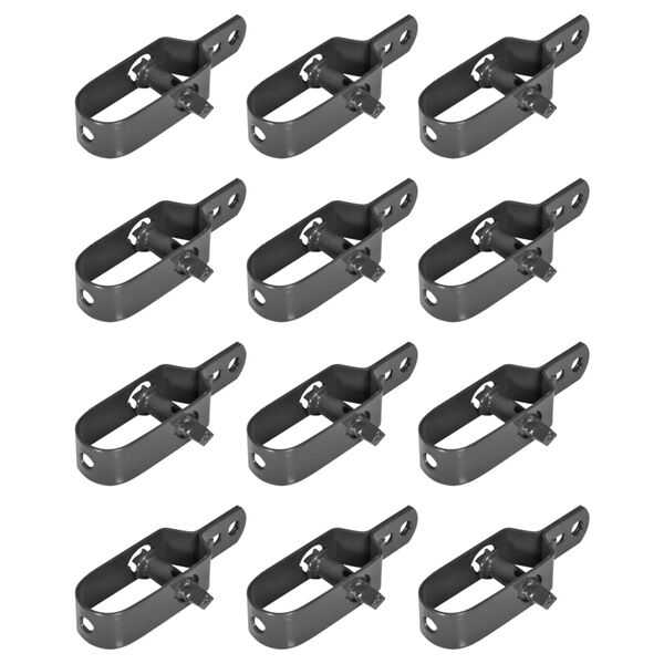 vidaXL Wire Tensioners for Chain-Link Fence 12 pcs 100 mm Grey