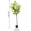 vidaXL Artificial Ficus Tree 48 Leaves 165 cm Green
