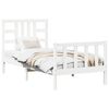 vidaXL Bed Frame without Mattress White 90x190 cm Single Solid Wood Pine