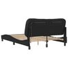 vidaXL Bed Frame with LED without Mattress "Hvar" Black 140x190 cm