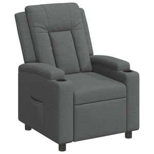vidaXL Recliner Chair Dark Grey 75 x 95 x 100 cm Fabric
