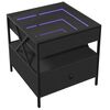 vidaXL Coffee Table with Infinity LED Black 50x50x51 cm