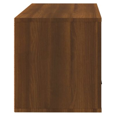 vidaXL Wall-mounted Shoe Cabinet Brown Oak 70x35x38 cm Solid Wood Pine