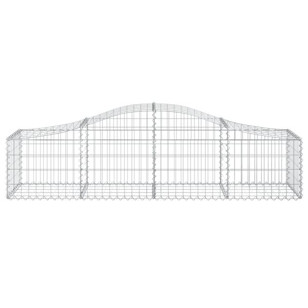 vidaXL Arched Gabion Baskets 20 pcs 200x50x40/60 cm Galvanised Iron