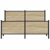vidaXL Metal Bed Frame without Mattress Sonoma Oak 140x200 cm