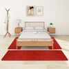 vidaXL Bed Carpets Shaggy High Pile 3 pcs Red