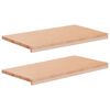 vidaXL Window Sills 2 pcs Natural 70 x 40 x 2 cm Solid Beech Wood