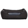 vidaXL Dog Bed Dark Grey 110.5x80.5x26 cm Linen Look Fleece
