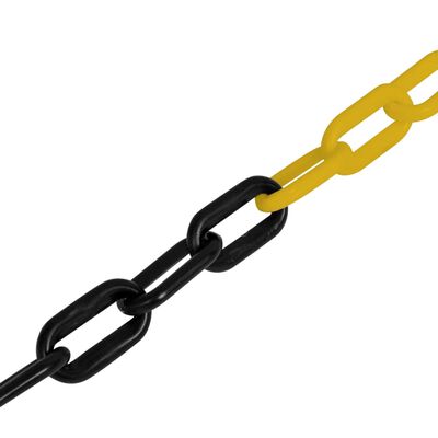 30 m Plastic Warning Chain Yellow and Black