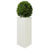 vidaXL Garden Planters 2 pcs White Triangular 40x34.5x70 cm Steel
