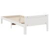 vidaXL Bed Frame without Mattress White 90x200 cm Solid Wood Pine