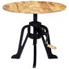 vidaXL Side Table 60x(46-63) cm Solid Mango Wood and Cast Iron