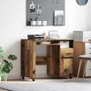 vidaXL Desk with Wheels Old Wood 91 x 50 x 77 cm Engineered Wood