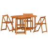 vidaXL Garden Table Folding 5 pcs Brown Solid Acacia Wood