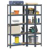 vidaXL 2 Piece 5-Layer Shelves Set Anthracite Steel&Engineered Wood