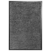 vidaXL Doormat Washable Anthracite 40x60 cm