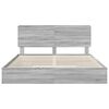 vidaXL Storage Bed Grey Sonoma 200 x 200 cm Engineered Wood