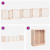 vidaXL Dog Gate with Door Foldable 9 Panels 450 cm Poplar Wood