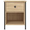 vidaXL Bedside Cabinet Sonoma Oak 40x42x50 cm Engineered Wood
