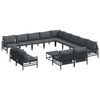 vidaXL Garden Sofa Set 14 pcs Black Steel
