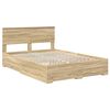 vidaXL Bed Frame with Drawer Sonoma Oak 140 x 190 cm Engineered Wood