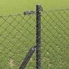 vidaXL Fence Post Grey 10 x 1.2 m (40 x 40 mm mesh) Steel and PVC