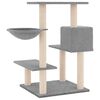 vidaXL Cat Tree with Sisal Scratching Posts Light Grey 82.5 cm