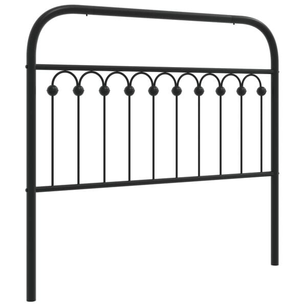 vidaXL Metal Replace Headboard Black 107 cm